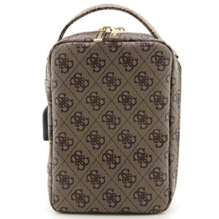 Guess - Guess Organizerväska Printed Stripes - Brun