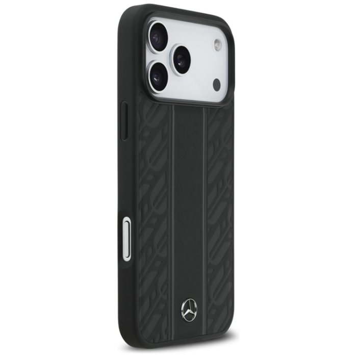 Mercedes - Mercedes iPhone 17 Pro Max Mobilskal Magsafe Laurel Leaves Stripes - Svart