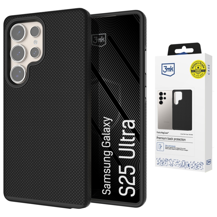 3MK - 3mk Mobilskal För Galaxy S25 Ultra Magsafe Fortis - Svart