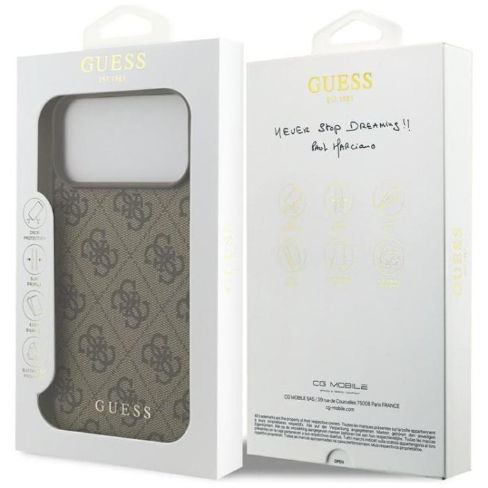 Guess - Guess iPhone 17 Pro Max Mobilskal 4G Classic - Brun