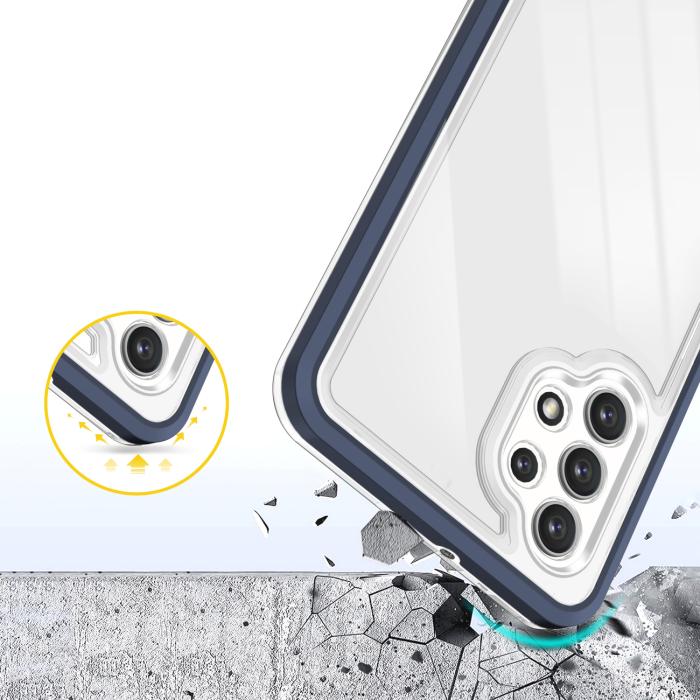 OEM - Galaxy A32 5G Skal Clear 3in1 - Blå
