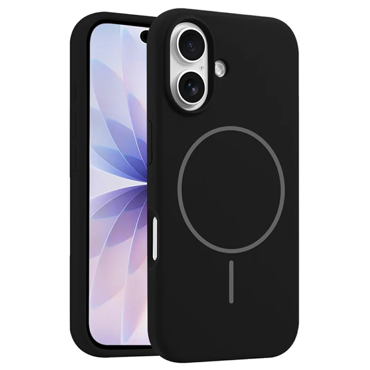 iPhone 17 Mobilskal MagSafe Silikon Anti Drop (Svart) | 2353 | AlltMobil