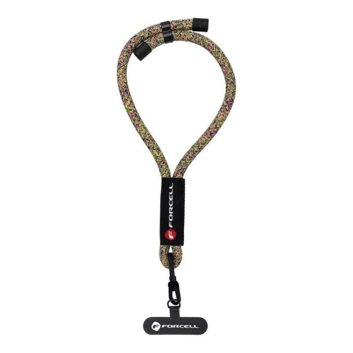 Forcell - Forcell Handled Mobilrem Lanyard med Justerbar Längd - Grön Rosa