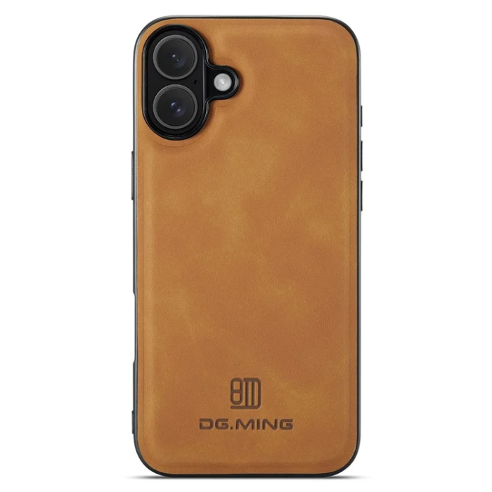 DG.MING - DG.MING iPhone 16 Mobilskal Hybrid Läder - Brun