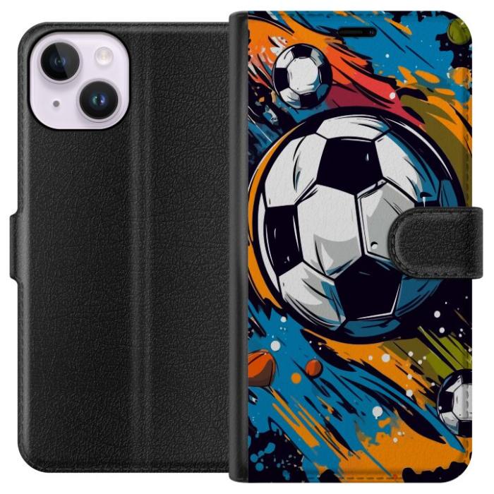 iSecrets - Plånboksfodral till Apple iPhone 15 med Fotbollar