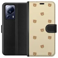 Gustaf - Pl&aring;nboksfodral till Xiaomi 13 Lite med Bj&ouml;rnm&ouml;nster
