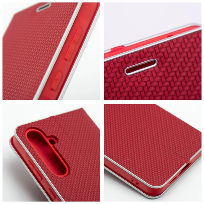 OEM - Xiaomi Redmi 14C Plånboksfodral Luna Carbon - Röd