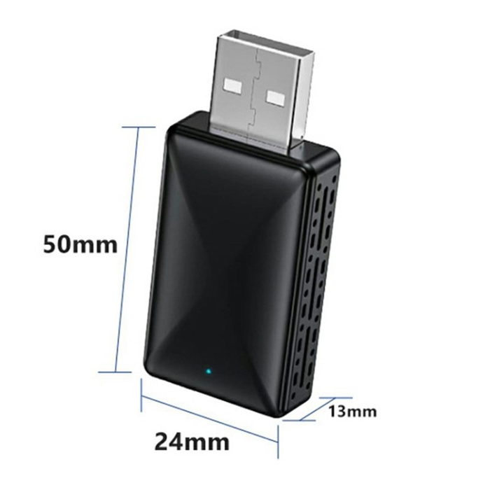 A-One Brand - CarPlay 2in1 Trådbunden Trådlös USB Adapter OTA - Svart