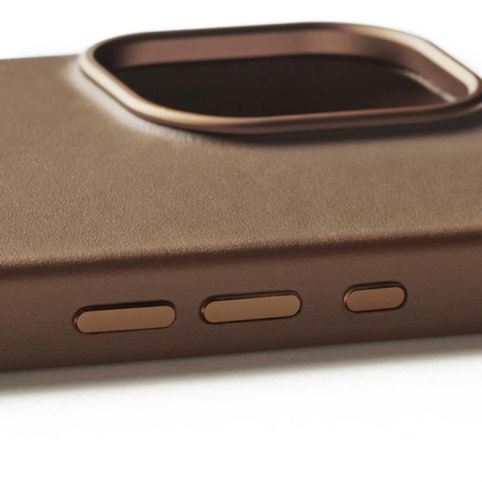 Mujjo - Mujjo iPhone 16 Mobilskal MagSafe Läder - Tan