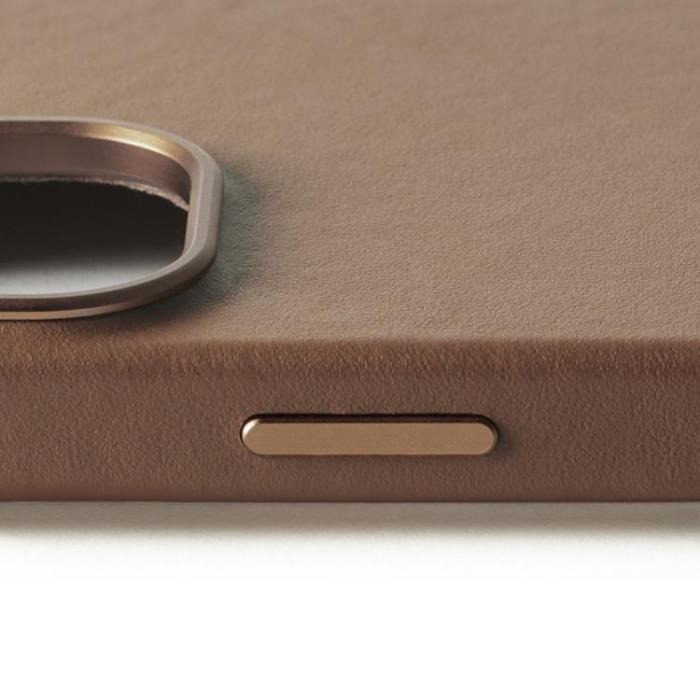 Mujjo - Mujjo iPhone 16 Mobilskal MagSafe Läder - Tan