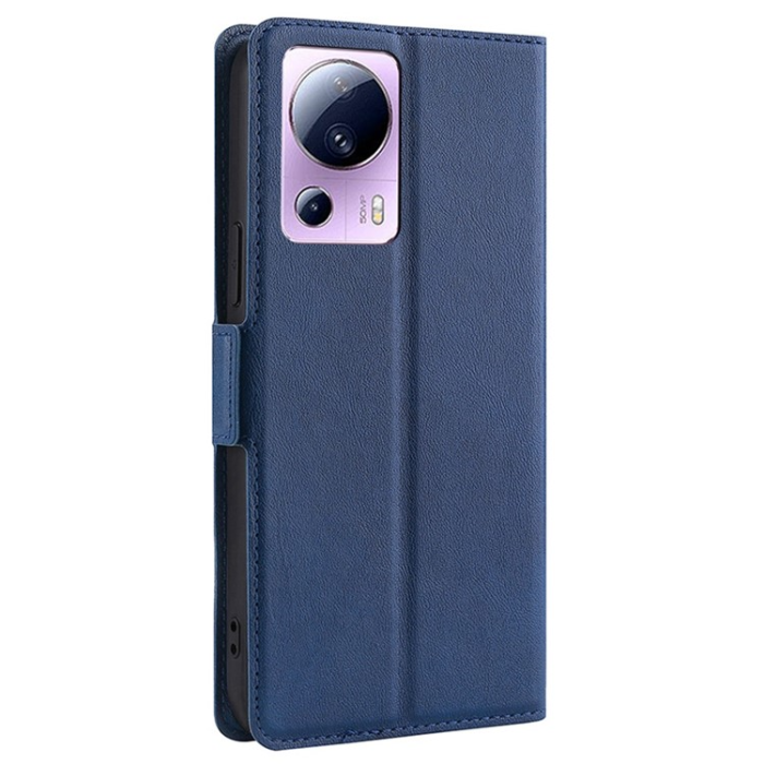 OEM - Xiaomi 13 Lite Plånboksfodral Dual Magnetic Clasp - Blå