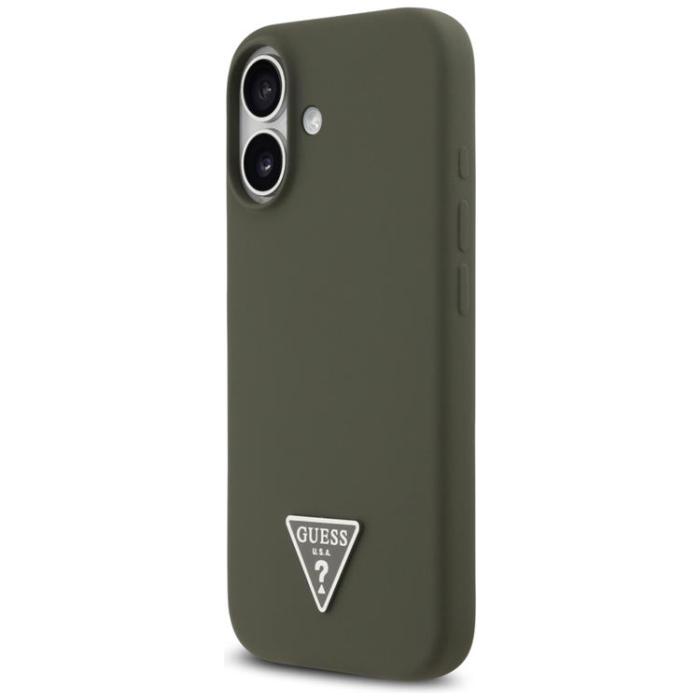 Guess - Guess iPhone 17 Mobilskal MagSafe Silikon Triangle Logo - Khaki