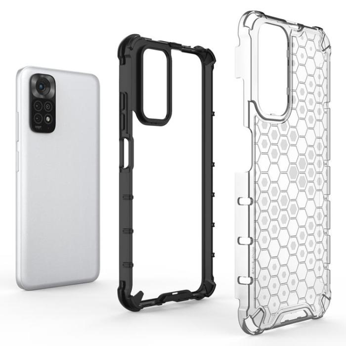 OEM - Xiaomi Redmi Note 11/11S Skal Honeycomb Armored - Blå