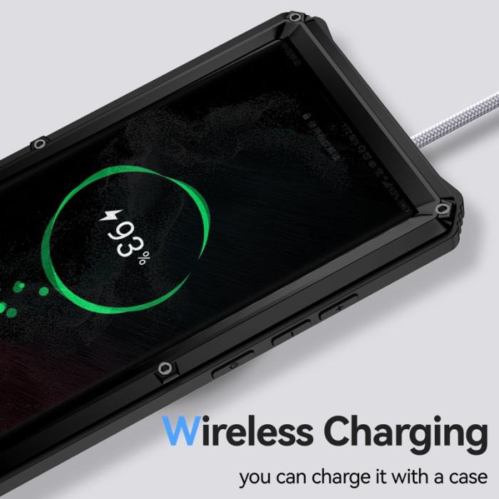 R-JUST - R-JUST Mobilskal till Galaxy S22 Ultra 5G Vattentät Svart
