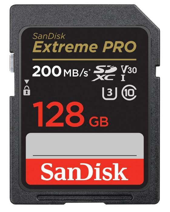 SanDisk Extreme Pro 128GB SDXC Minneskort C10 V30 UHS-I U3 | 288 | AlltMobil