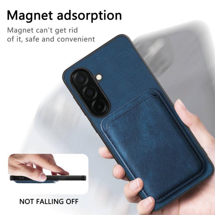 OEM - Mobilskal för Samsung Galaxy S26 Plus Magnetiskt Konstläder + TPU - Blå