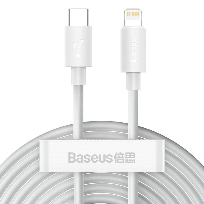 BASEUS - BASEUS USB-C till Lightning kabel 20W 1.5meter 2 st