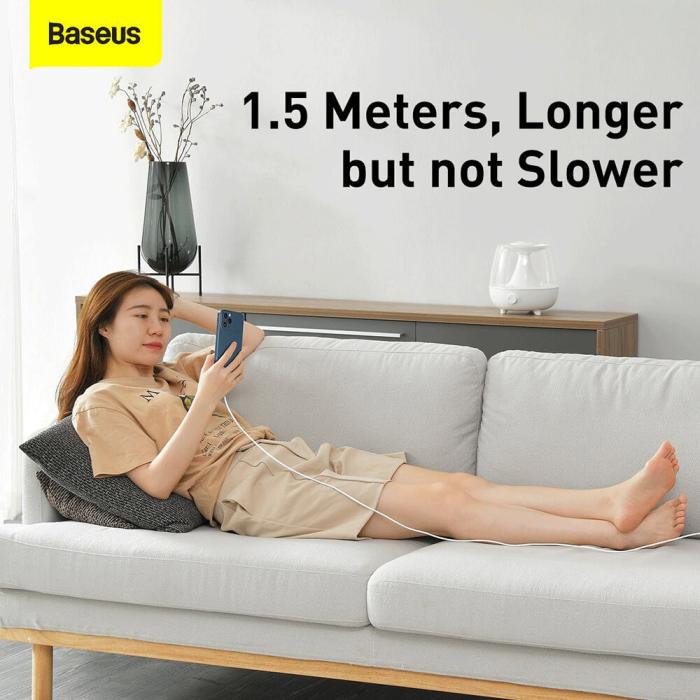 BASEUS - BASEUS USB-C till Lightning kabel 20W 1.5meter 2 st