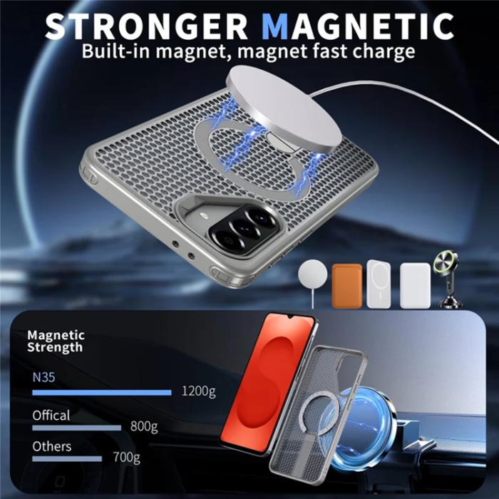 A-One Brand - Mobilskal till Galaxy A26 5G Magsafe Grid Texture