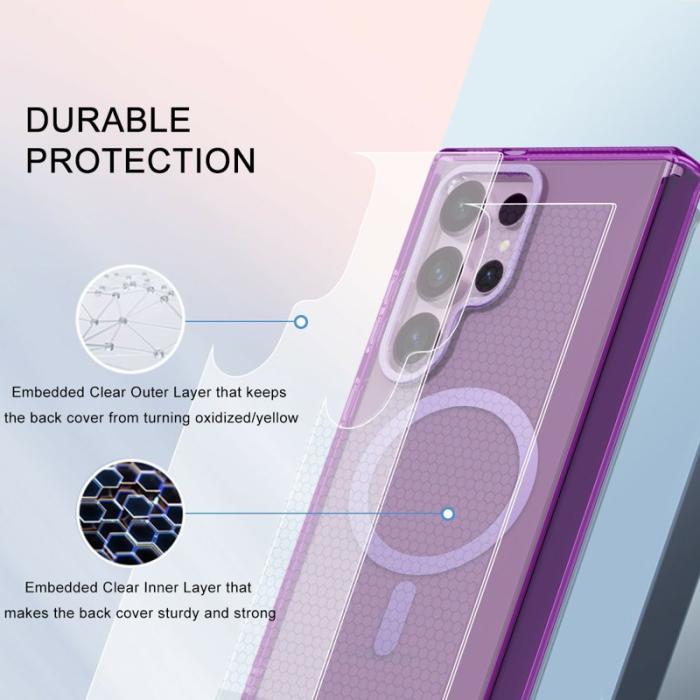 OEM - Mobilskal för Samsung Galaxy S26 Ultra Magnetiskt PC + TPU - Mörklila