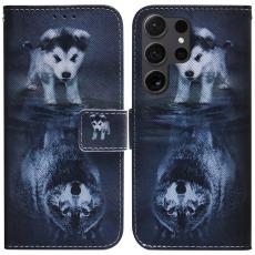 OEM - Pl&aring;nboksfodral f&ouml;r Samsung Galaxy S26 Ultra M&ouml;nstertryck Konstl&auml;der Hund & Varg