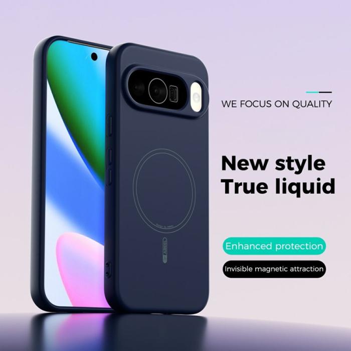 ABEEL - ABEEL Mobilskal till Google Pixel 10 Pro MagSafe Liquid Silicone - Blå