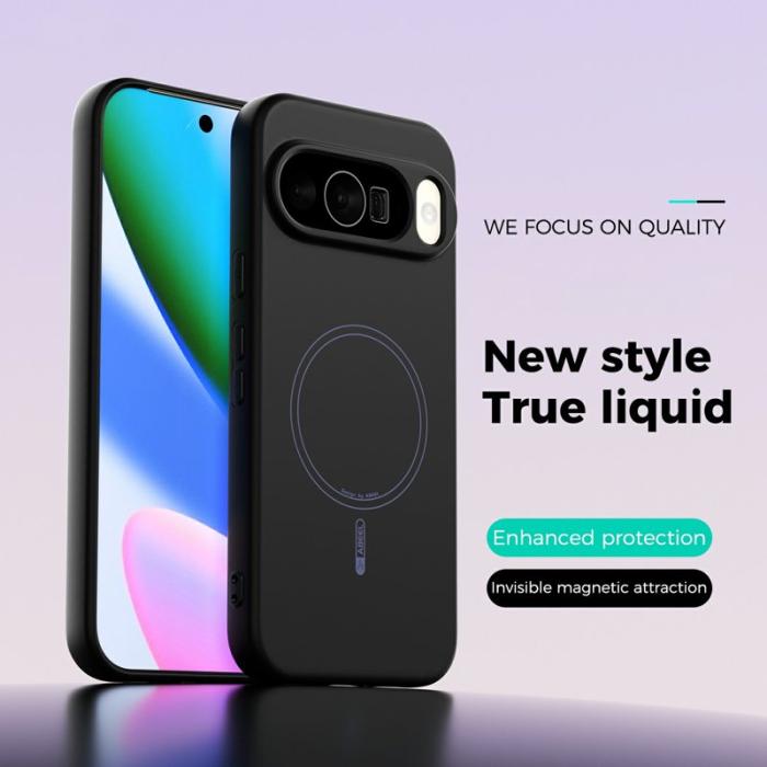 ABEEL - ABEEL Mobilskal till Google Pixel 10 Pro MagSafe Liquid Silicone - Svart