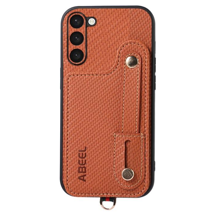 ABEEL - ABEEL Style 03 Mobilskal till Samsung Galaxy S23 Carbon Fiber Brun