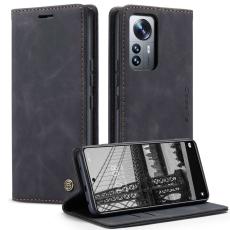 Caseme - CASEME 013 f&ouml;r Xiaomi 12 Lite 5G Konstl&auml;der Pl&aring;nboksfodral Svart