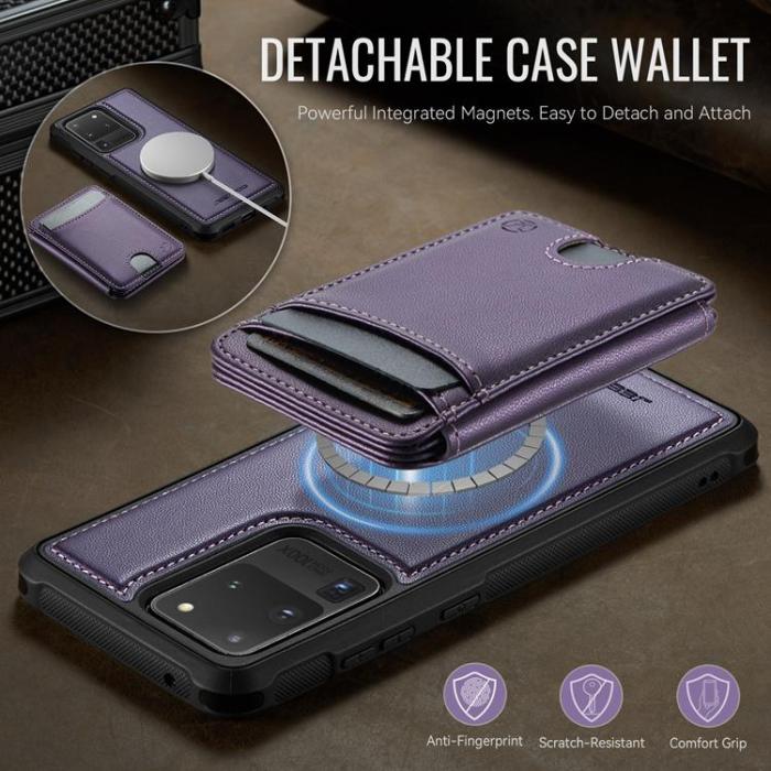 OEM - JEEHOOD Samsung Galaxy S20 Ultra Fodral KonstLäder - Lila