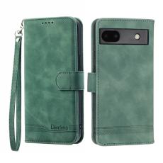 DIERFENG - DIERFENG DF-03 Pl&aring;nboksfodral f&ouml;r Google Pixel 6a - Konstl&auml;der - Gr&ouml;n