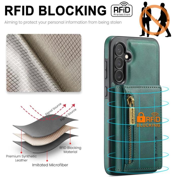DG.MING - DG.MING M5 Series Mobilskal till Samsung Galaxy S24 FE Konstläder Grön