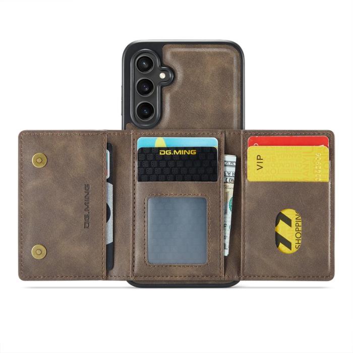 DG.MING - DG.MING M5 Series Mobilskal till Samsung Galaxy S24 FE Konstläder Brun