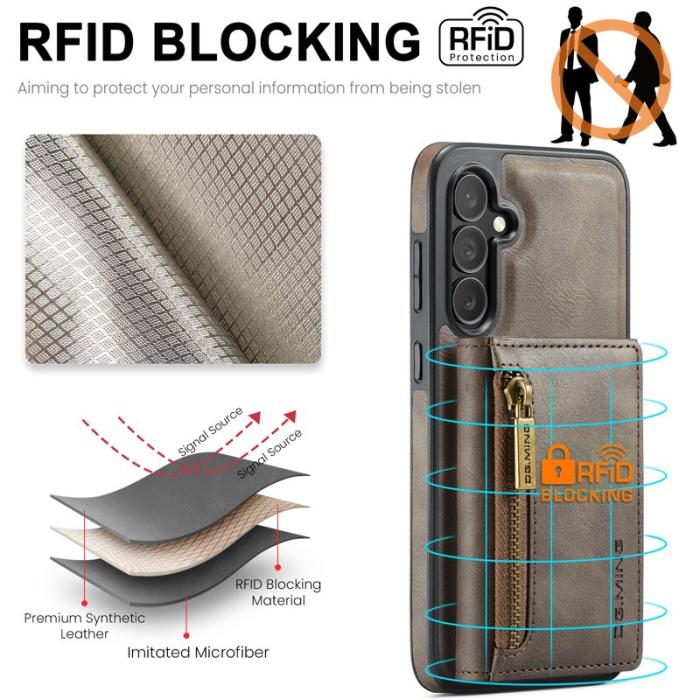 DG.MING - DG.MING M5 Series Mobilskal till Samsung Galaxy S24 FE Konstläder Brun