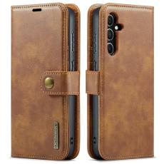 DG.MING - DG.MING Samsung Galaxy S23 FE Pl&aring;nboksfodral i &Auml;kta l&auml;der - Brun