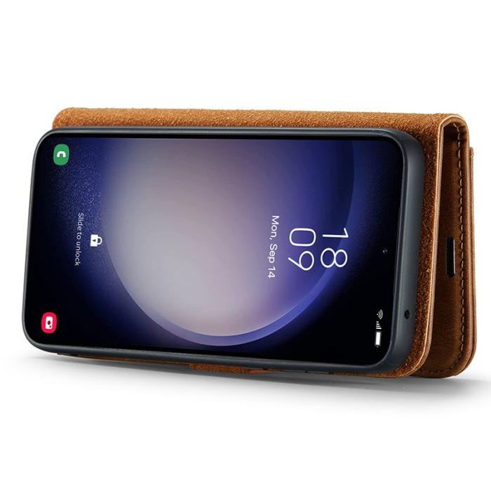 DG.MING - DG.MING Samsung Galaxy S23 FE Plånboksfodral i Äkta läder - Brun
