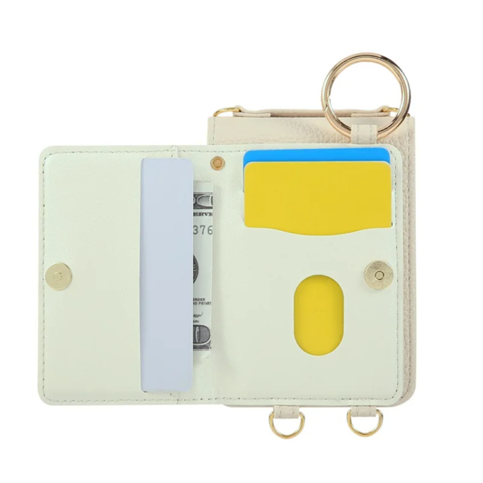 A-One Brand - Galaxy Z Flip 7 FE / Z Flip 6 Mobilskal Korthållare Kickstand Rhombus - Beige