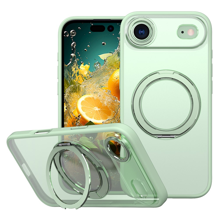 Mobilskal till iPhone Air Ring Kickstand TPU PC Clear - Grön | 2353 | AlltMobil