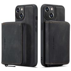 JEEHOOD - JEEHOOD Shockproof Case iPhone 14 Plus Konstl&auml;der Pl&aring;nboksfodral Svart