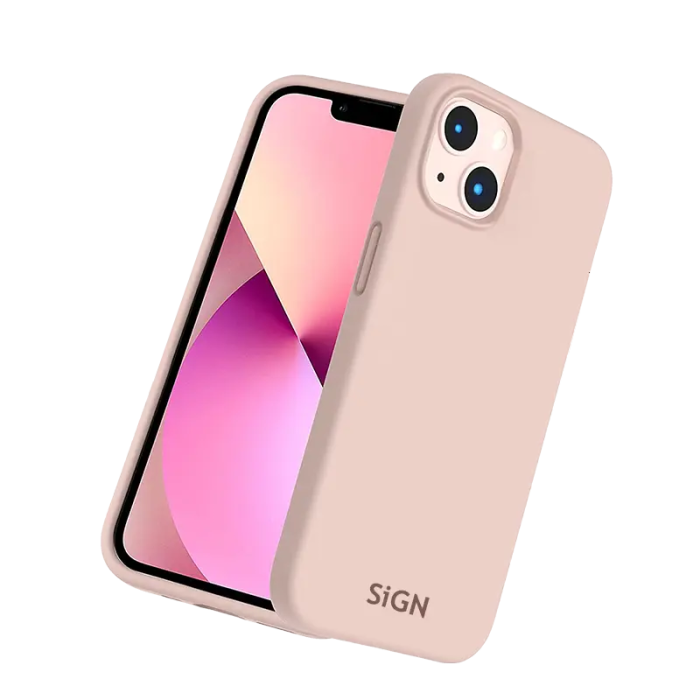 SiGN - SiGN iPhone 14 Skal Liquid Silicone - Sand Rosa