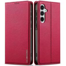 LC.imeeke - LC.IMEEKE L1 Series Samsung Galaxy A36 Pl&aring;nboksfodral Konstl&auml;der - R&ouml;d