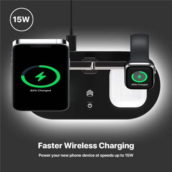 OEM - 3in1 MagSafe Trådlös Laddare iPhone, Apple Watch, Airpods