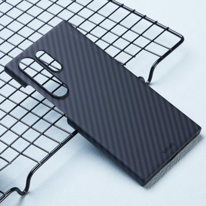 X-Level - X-LEVEL Mobilskal till Galaxy S24 Ultra Lätt Kolfiber Textur Svart