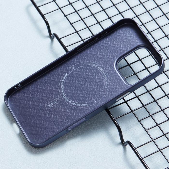 X-Level - X-LEVEL Mobilskal till iPhone 16 Pro Max Magnetisk Blå Carbon Textur