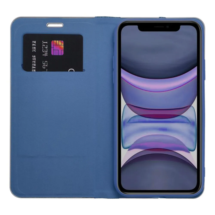 OEM - iPhone 16e Plånboksfodral Luna Carbon - Blå