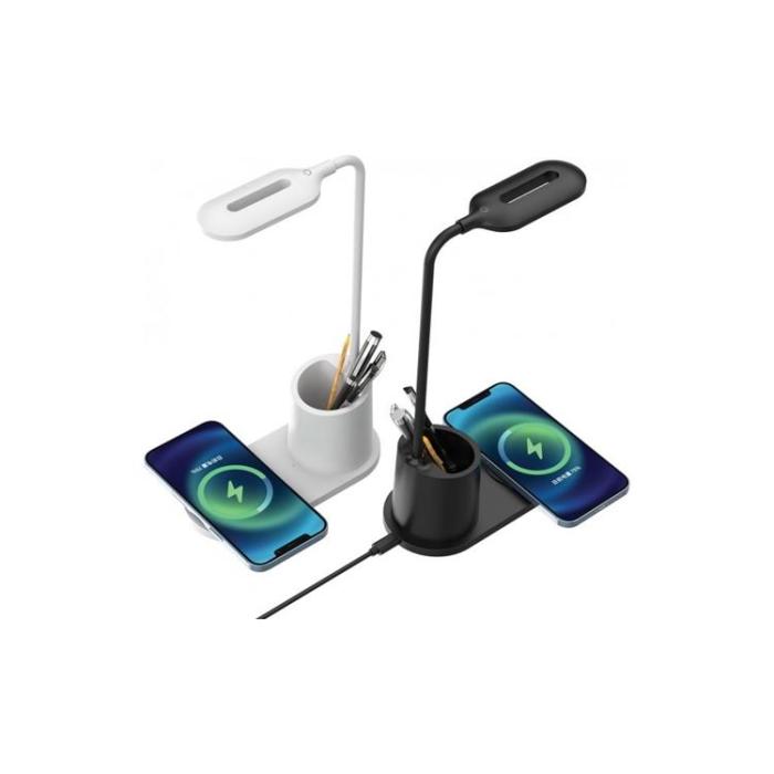 Rebeltec - Rebeltec Qi Trådlös Laddare 10W Med LED Lampa - Vit