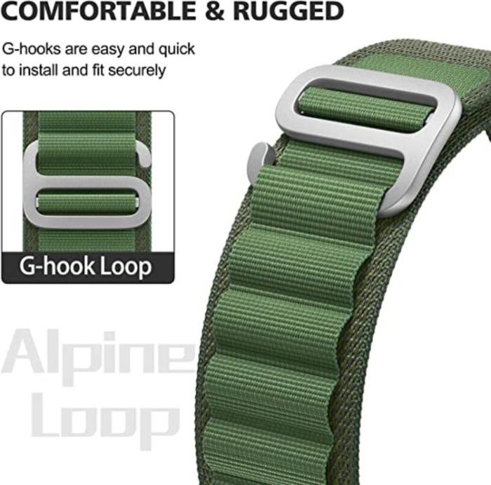 A-One Brand - Apple Watch Ultra/SE/8/7/6/5/4 Band (49/45/44mm) Loop - Grön