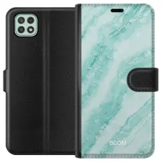 Gustaf - Pl&aring;nboksfodral till Samsung Galaxy A22 5G med Mint Marble
