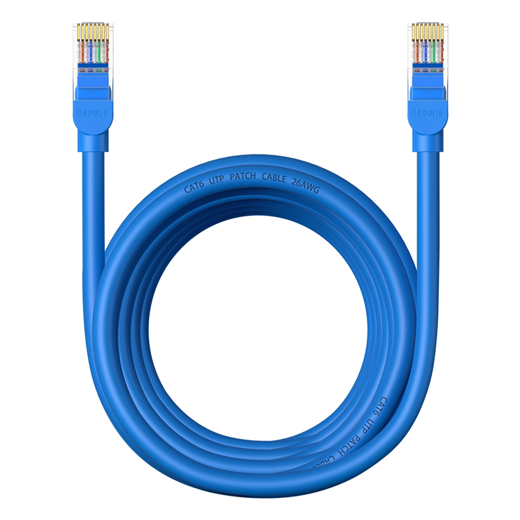 Baseus Cat 6 RJ-45 Ethernet-kabel 1000 Mb/s 5 m - blå | 3541 | AlltMobil