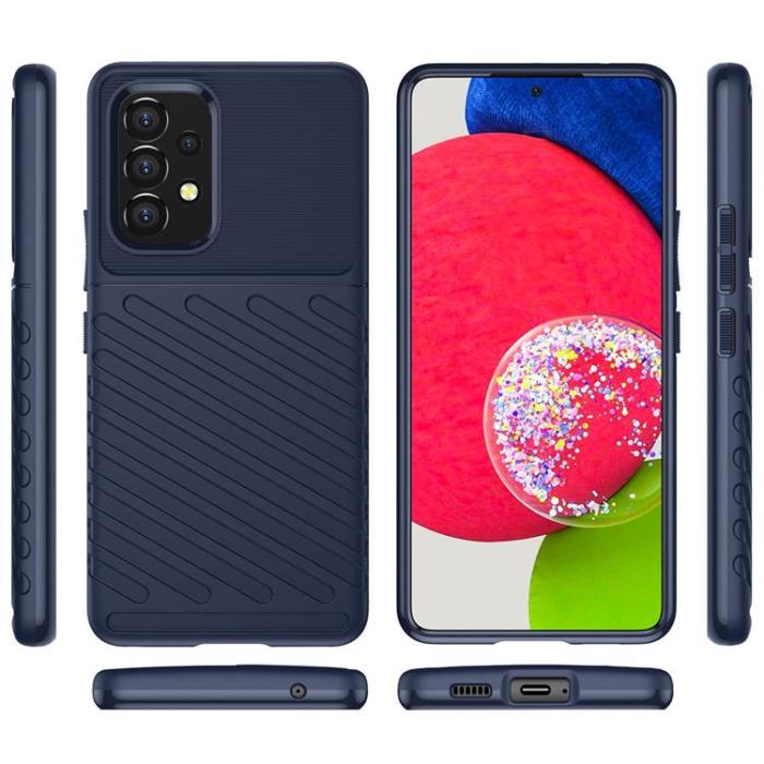 OEM - Thunder Flexible Armored Skal Galaxy A53 5G - Blå